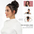 Rose Bud Messy Bun Hair Pieces for Women, Curly Messy Bun Scrunchie, Dark Brown Hair Bun Extension