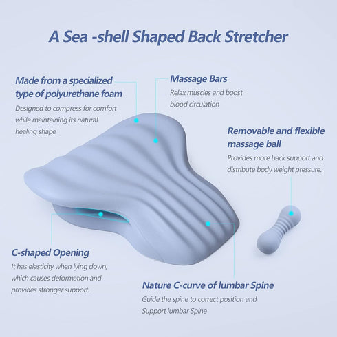 RESTCLOUD Back Stretcher for Back Pain Relief, Lumbar Stretcher Device for Spinal Stenosis, Herniated Disc, Sciatica