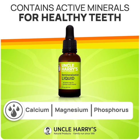 Uncle Harry's Natural Remineralization Liquid for Tooth Enamel - Fluoride-Free, Freshens Breath & Strengthens Teeth (2