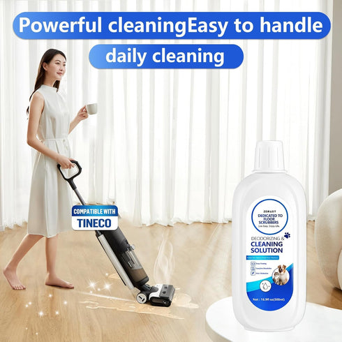 ZORAST Floor Cleaning Solution, Pet-Friendly Deep Deodorizer, Compatible with Tineco and Robot Vacuum Mops, Deep Cleans