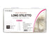 VIVACE Clear Long Stiletto Gel Nail Tips, 500pcs, 10 Sizes with Clear Plastic Case for Nail Salon