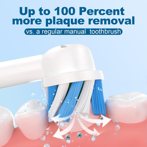 16 Pcs Replacement Toothbrush Heads for Braun Oral B Pro 1000/7000/9600/5000/8000, Precision Sensitive Refills