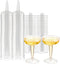 Oasis Creations Plastic Champagne Glasses Set, 50 Count, 4 Ounce Stem Cups for Birthday Party, Wedding Reception and