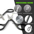 Small Facial Hair Grooming Scissors for Men Women - 2PCS Black Eyebrow, Nose Hair, Mustache, Beard Trimming Kit