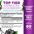 Elderberry Immune Support 10:1 Extract Capsules - Daily Immune Support Supplement for Adults, Natural Sambucus Black Elderberry Vitamins, Vegan Vitamin, Sugar & Gluten Free, Non-GMO - 60 Count