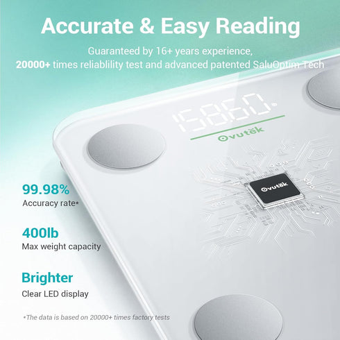 Smart Scale for Body Weight, Digital Bathroom Scale, BMI Weighing Body Fat Scale, Accurate Body Composition Monitor