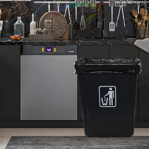 18 Gallon Large Black Trash Bags, 1 Roll/100 Counts