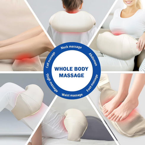 Joyset Tissue,3D Shiatsu Neck and Back Massager with Heat, Shoulder Massager for Pain Relief Deep Kneading Massage