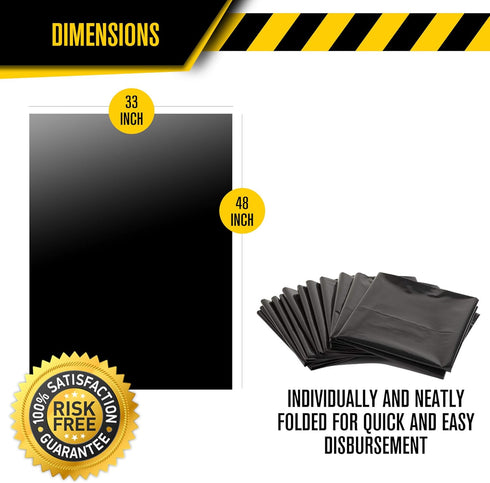 Ultrasac Extra Heavy Duty Contractor Bags - 42 Gallons, 4 Mil (32 Pack w/Ties) - 33" x 48" Thick Professional Trash Bags