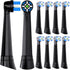 Compatible with Oral-B iO 3/4/5/6/7/8/9/10 Series, 10 Pack Replacement Brush Heads for Electric Toothbrush (Black)