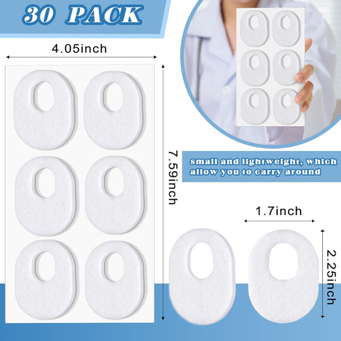 WILLBOND 30 Pcs Callus Pads, Soft Felt Oval Shape Corn Pads for Foot Pain Relief, Adhesive for Men and Women
