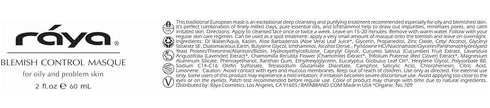 Raya Blemish Control Masque (709) | European Facial Treatment Mask for Oily and Break-Out Skin