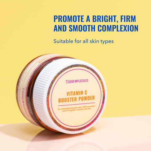 Good Molecules Vitamin C Booster Powder - 100% Pure L-Ascorbic Acid for Firm Skin - Collagen Boosting, Anti-Aging, and Skincare for Face