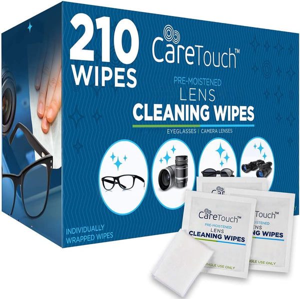 Care Touch Lens Cleaning Wipes for Eyeglasses, Pack of 210