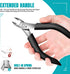 Toenail Clippers for Thick Nails for Seniors, Heavy Duty Toe Nail Clippers Kit with Long Handle for Men & Elderly