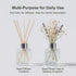 TUPANDY 2PCS 50ml/1.7oz Set Glass Diffuser Bottles with Cap, Small Square-Shaped Essential Oil Container, DIY