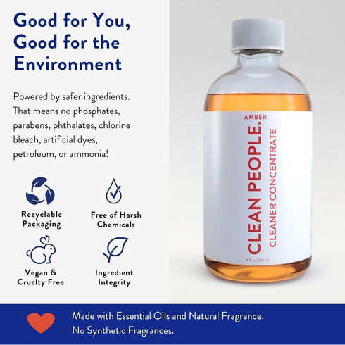 Packaging 4oz (2 Pack) THE CLEAN PEOPLE Cleaner Concentrate - All-Purpose Cleaner for Multi-Purpose Cleaning