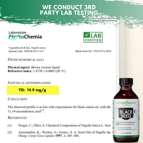 Organic Black Seed Oil - Cold Pressed Unrefined USDA Certified, Hexane Free, Turkish Origin Premium Nigella Sativa