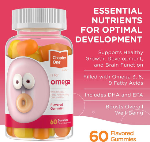 Zahler Chapter One Omega 3 Gummies for Kids, No Fish Oil, 60 Count, Kosher Supplement for Growth