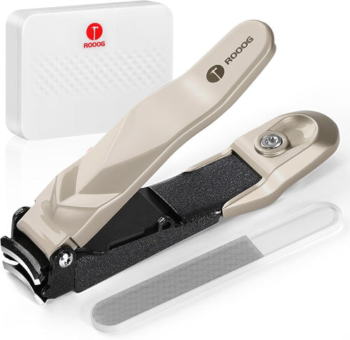 Nail Clippers for Men Women with Catcher, Ultra Sharp Heavy Duty Clipper, Sturdy Fingernail & Toenail Clipper with Nano