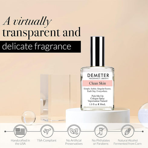 DEMETER Clean Skin Cologne Spray, 1 oz