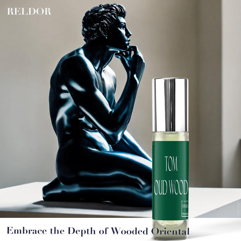 Mens Cologne: Unleash Your Inner Strength Wooded Oriental Roll-On Perfume for Men - Long Lasting Fragrance