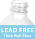 JUVITUS 4 oz High Shine Gloss White Glass Boston Round Bottle with Gold Fine Mist Spray, 6 Pack