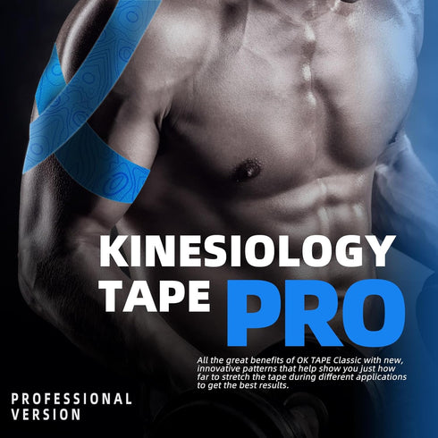 OK TAPE Uncut Kinesiology Tape Roll, 2" x 16.4', Pro Adhesive & Water-Resistant for Pain Relief