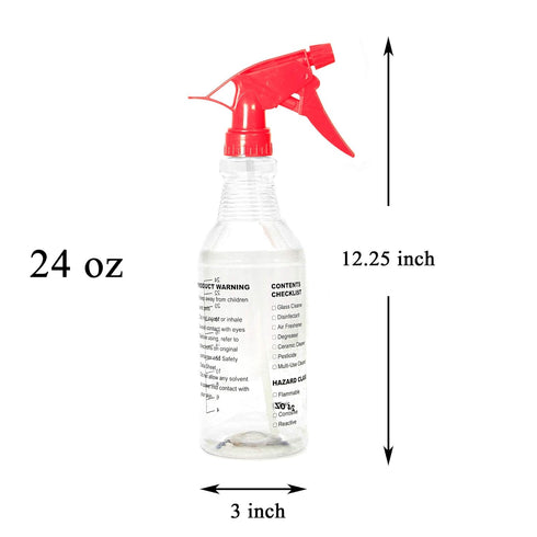 Youngever 3 Pack Empty Spray Bottles, Spray Bottles for Cleaning Solutions (24 Ounce)