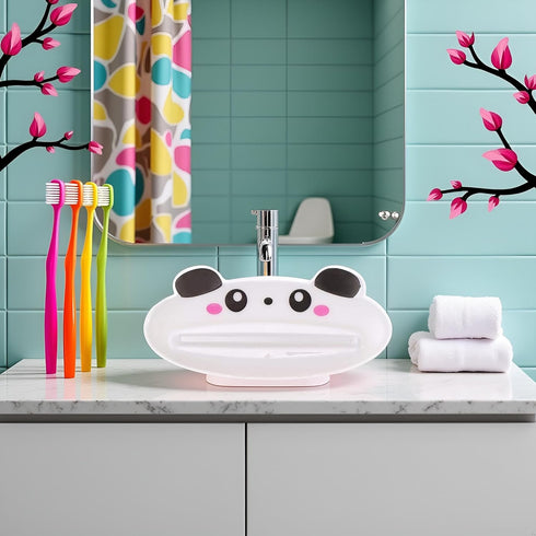 ZGLUZP Cartoon Animal Design Plastic Toothpaste Tube Squeezers, Easy Toothpaste Dispenser Useful Toothpaste Rolling