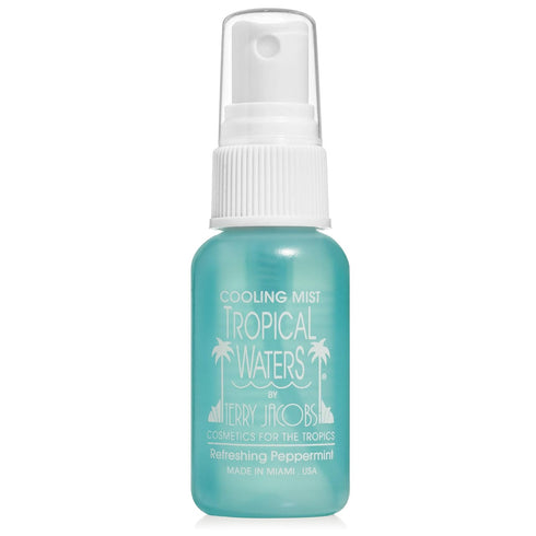 Tropical Waters 3 Piece Travel Set - 1 oz. Bottles, Rose Water Make Up Setting Spray, Peppermint Cooling Spray Mist,