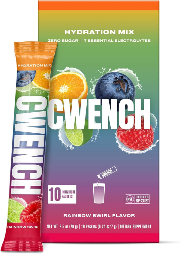 Cwench Rainbow Swirl Electrolyte Mix - 10 Count