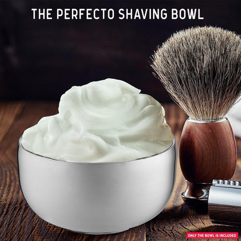 Stainless Steel Shaving Soap Bowl, Unbreakable Shaving Mug for Cream & Soap, Barbers Accessories