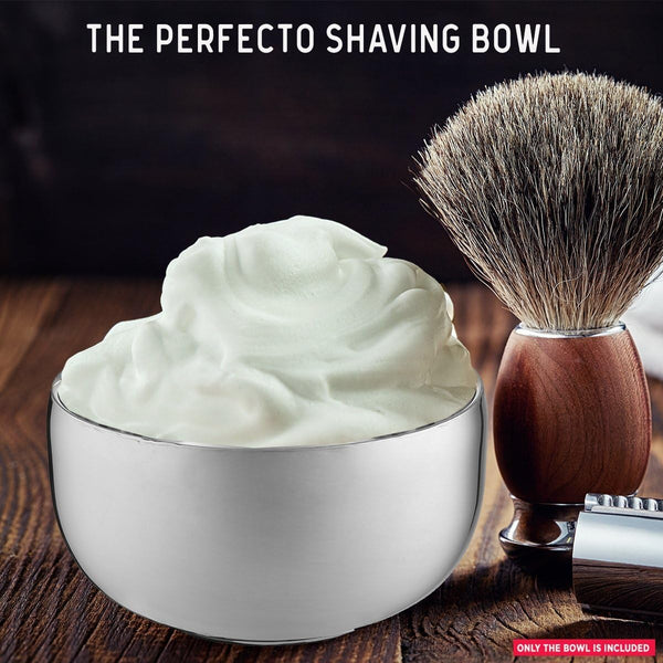 Stainless Steel Shaving Soap Bowl, Unbreakable Shaving Mug for Cream & Soap, Barbers Accessories
