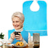 Yuanchu Adult Bibs for Elderly Women Men, Waterproof Oil-Proo Bibs with Chip Collector