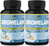 Organic Cadane Bromelain Capsules, 2 Packs of 10050mg, 120caps