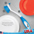 Lola Kitchen Scrubber Dish Brush, Poly Fiber Bristles, Built-in Food Scraper, Non-Slip Grip Handle, 4 Pack