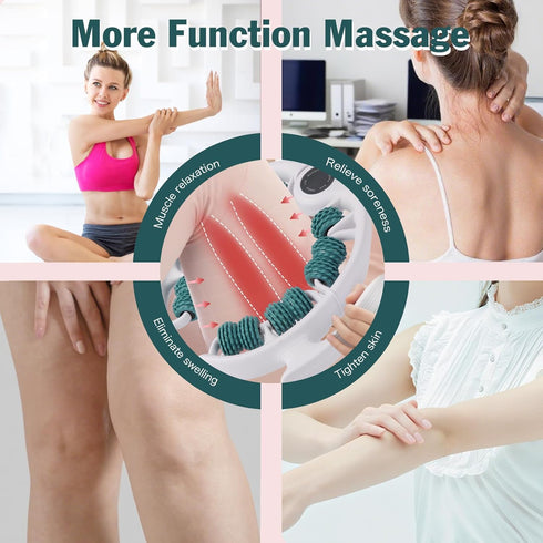 Qkiky Cellulite Massage Tool Cellulite Roller for Legs/Thighs/Body, Lymphatic Drainage Massager Anti Cellulite Smooth