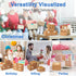 Shallive 4-Inch Small Cookie Boxes, 100 Pcs Brown Bakery Treat Boxes with Window for Gifting, To-go Containers