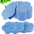 50-Count Facial Sponges Compressed Facial Sponges Natural Facial Cleansing Sponges Pads Cute Flower Shape Exfoliating Sponges for Cleansing Reusable,Best Makeup Gift, Blue