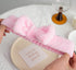 Spa Headband and Wrist Washband Set, 4pcs Soft Makeup Headbands for Face Washing, Shower, Makeup Removal (Pink)