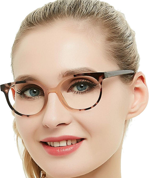 OCCI CHIARI Stylish Round Reading Glasses for Readers 1.0 to 6.0 (Brown, 200)