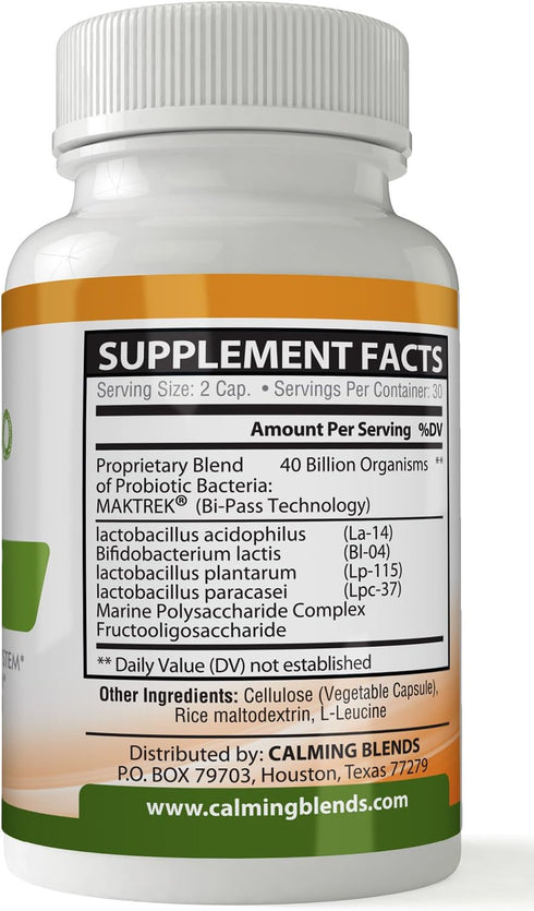 Probiotic Supplement, 40 Billion CFU, 60 Vegetable Capsules, Bi-Pass Delivery System for Maximum Effectiveness