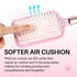 RHOS Paddle Brush for Women & Men, Detangler for Thick Curly Hair, Square Cushion Brush, 1 Pack - Pink