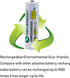 GEILIENERGY AA Ni-CD 1000mAh Rechargeable Batteries for Solar Lights - Pack of 12