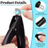 MORGLES Acrylic Nail Clipper with Magnets, Magnet Nail Cutters for Fake Tips with Length Measurement, Black
