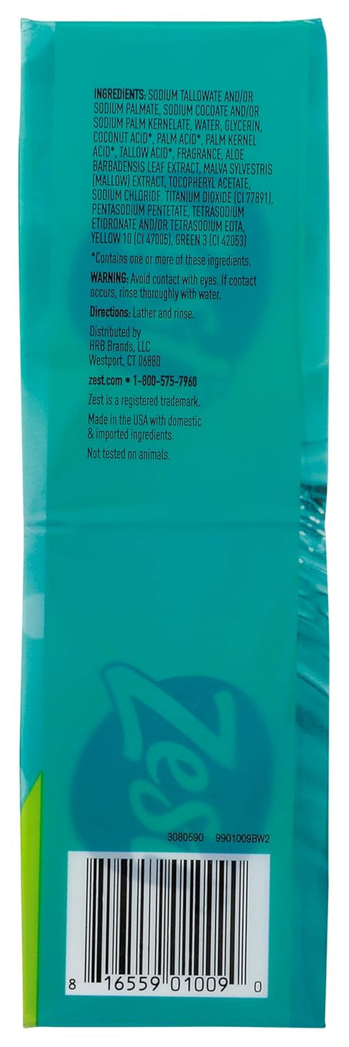 Zest 8-Bar Bath Size Soap, Aqua, 4 Ounce per Bar, 32 Ounce Total