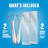 BASIC CONCEPTS Tongue Scraper for Adults (2 Pack), Stainless Steel Tongue Cleaners with Travel Cases, Fresh Breath