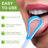 10 Pieces Plastic Tongue Scraper for Adults and Kids, Healthy Oral Care Tongue Cleaner, Pink Blue Green Purple Orange