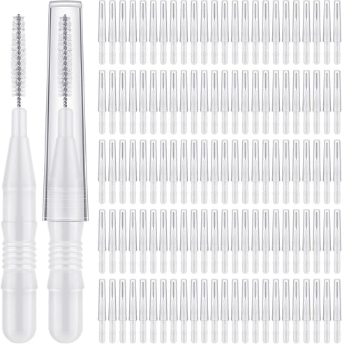 120 Pieces Braces Dental Brush Flosser, 360° Bendable Toothpick, Soft Bristles for Oral Hygiene